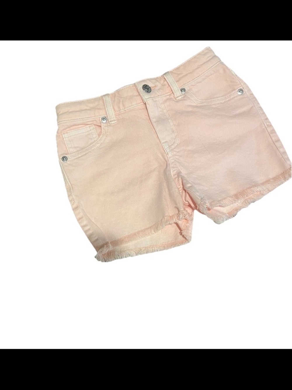 Cat & Jack Frayed Denim Shorts Pastel Pink Girls S 6/7